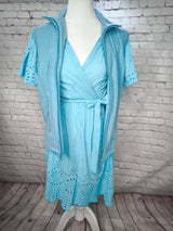 Microfleece Weste- Cloudy Blue Heather