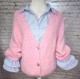 Nachhaltige Alpaka Strickjacke in BIO QUALITÄT - Candy Pink