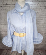 BOHO SCHAL- Hellblau