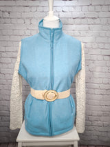 Microfleece Weste- Cloudy Blue Heather