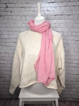 Leichtes Tuch gestreift - Pinky Beige