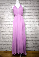 KRETA Maxi- Trägerkleid Flieder