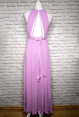 KRETA Maxi- Trägerkleid Flieder