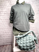 Leichtes Sweatshirt Bio - Qualität - ABGEGRAUTES KHAKI