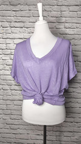 Leinenshirt Unisex- Flieder