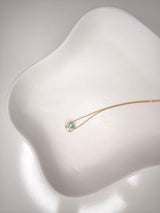 Halskette mit Swarovski® Kristallen- Hellgrün Mint