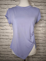 T- Shirt mit asymmetrischem Detail- Lila