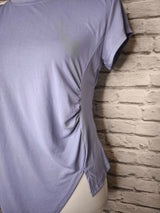 T- Shirt mit asymmetrischem Detail- Lila