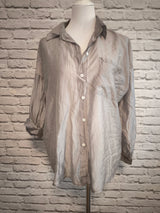 Transparentes Hemd Tencel- Taupe