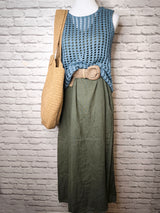 Stricktop- Jeansblau