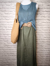 Stricktop- Jeansblau