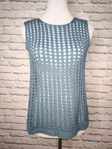 Stricktop- Jeansblau