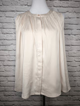 Ärmellose Bluse- Vanilleeis