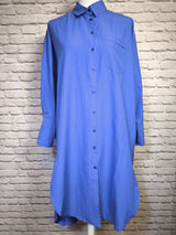 Hemdblusenkleid- sanftes Royalblau