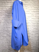 Hemdblusenkleid- sanftes Royalblau