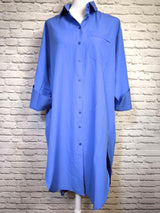 Hemdblusenkleid- sanftes Royalblau