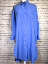 Hemdblusenkleid- sanftes Royalblau