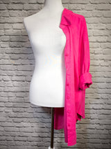 Hochwertige Leinenbluse- Pink