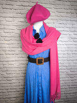 Superweicher Kaschmirschal mit Fransen UNISEX- HELLER SOMMER WINTER