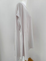 OVERSIZED SHIRT MIT SWEATSHIRT DETAILS- DUNKLER FRÜHLING SOMMER