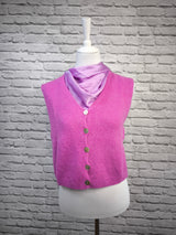 Nachhaltige Alpaka Strickweste in BIO QUALITÄT - DUNKLER SOMMER