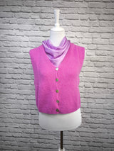 Nachhaltige Alpaka Strickweste in BIO QUALITÄT - DUNKLER SOMMER