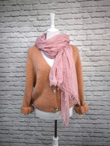 Nachhaltige Alpaka Strickjacke in BIO QUALITÄT - DUNKLER FRÜHLING SOMMER