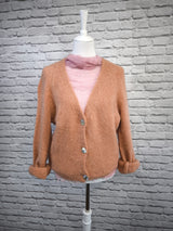 Nachhaltige Alpaka Strickjacke in BIO QUALITÄT - GENTLE SPRING+ INDIAN SUMMER