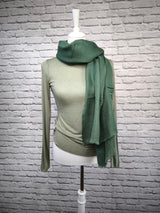 Schal Wolle Uni mit Fransen- 4 JAHRESZEITEN