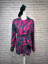 Kimonojacke mit Bindegürtel und Animal- Print- GEDECKTER WINTER