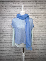 Häkelshirt- Skyblue