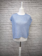 Häkelshirt- Skyblue