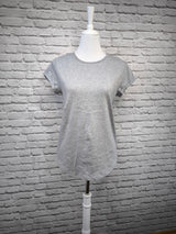 BIO COTTON T-SHIRT MIT AUFGEROLLTEM ÄRMELSAUM- DUNKLER SOMMER