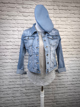 BIO COTTON T-SHIRT MIT AUFGEROLLTEM ÄRMELSAUM- DUNKLER SOMMER