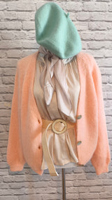 Nachhaltige Alpaka Strickjacke in BIO QUALITÄT - HELLER FRÜHLING SOMMER