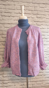 Recycelte Strickjacke - DUNKLER SOMMER