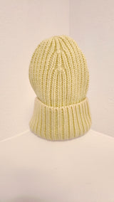 RIPP- STRICKMÜTZE MIT KASCHMIR- DUNKLER SOMMER