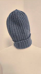 STRICKMÜTZE AUS RECYCELTEM KASCHMIR- DUNKLER SOMMER