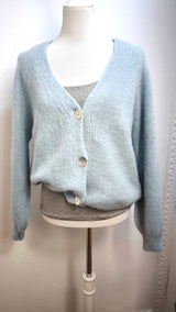 Nachhaltige Alpaka Strickjacke in BIO QUALITÄT - DUNKLER SOMMER