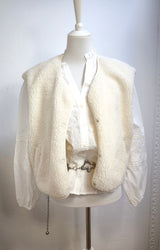 Hochwertige Bluse aus Baumwolle mit Spitzendetails- HERBST WINTER