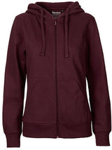 BIO COTTON ZIP HOODIE- Bordeaux - VERDANT WINTER