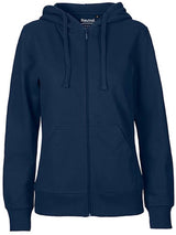 BIO COTTON ZIP HOODIE- Dunkelblau - VERDANT WINTER