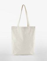 Organic Cotton Bag- Grau gestreift - Verschiedene Farbtypen