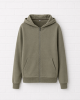 FLUFFY ZIP HOODIE - Pale Olive - 360°
