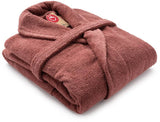 Bademantel mit Schalkragen - Old Pink - 360°