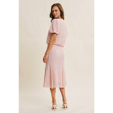 Ausgestellter Mermaid Midirock mit floraler Spitze-DELIGHT SPRING