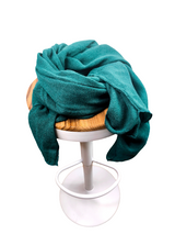 Unifarbener Strickschal - Supersoft - Dunkelgrün