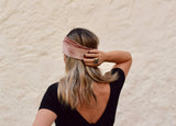 Samt-Turban-Stirnband- Rosé