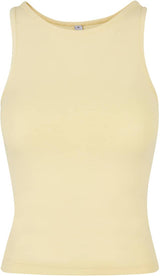 LADIES RACER BACK TOP - Soft Yellow - verschiedene Farbtypen