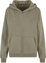 FLUFFY ZIP HOODIE - Pale Olive - 360°